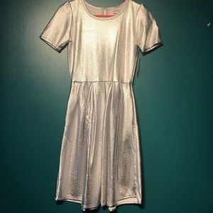 Lularoe Amelia Metallic Silver Size XS NEW NWT